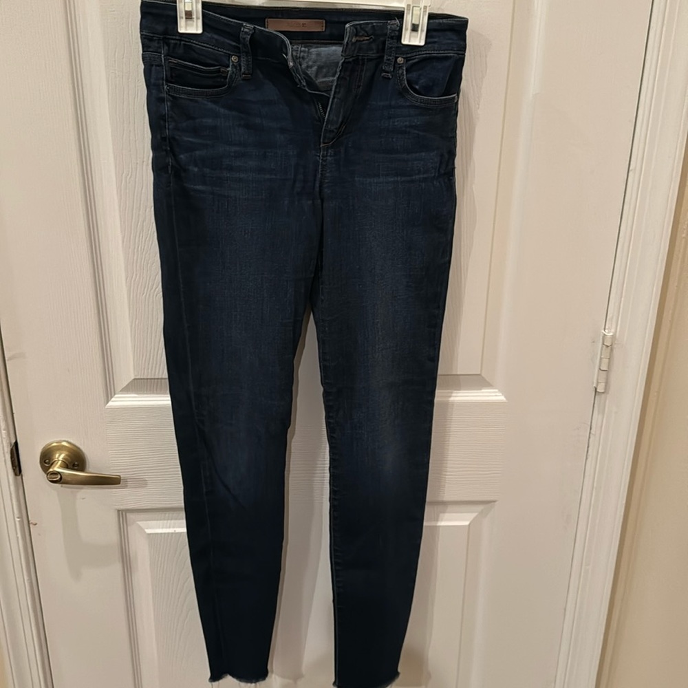 Joe Jeans Ange Denim Skinny Jeans Ankle Frayed Hem Stretch Size 29